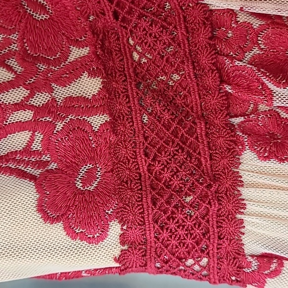 FOR LOVE & LEMONS Babydoll Dress Temecula Embroidered Maxi Fairy Sheer Size XS - Picture 5 of 14